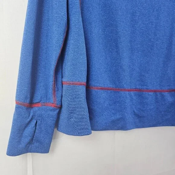 Kansas Jayhawks Pullover Womens L Blue 1/4 Zip Performance NCAA Knights Apparel - Picture 9 of 10